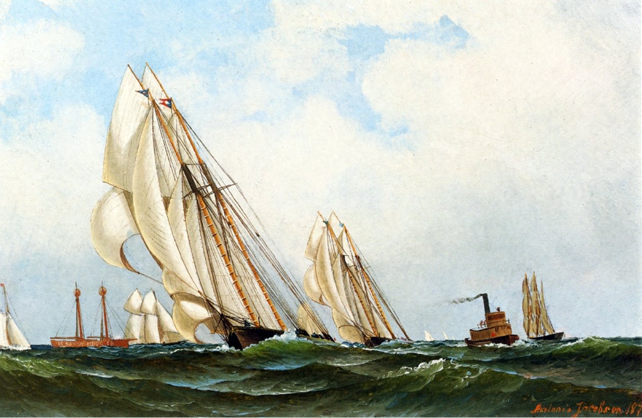 1870年Sandy Hook Lightship的&39;Sappho&39; 作者 安东尼奥·雅各布森
