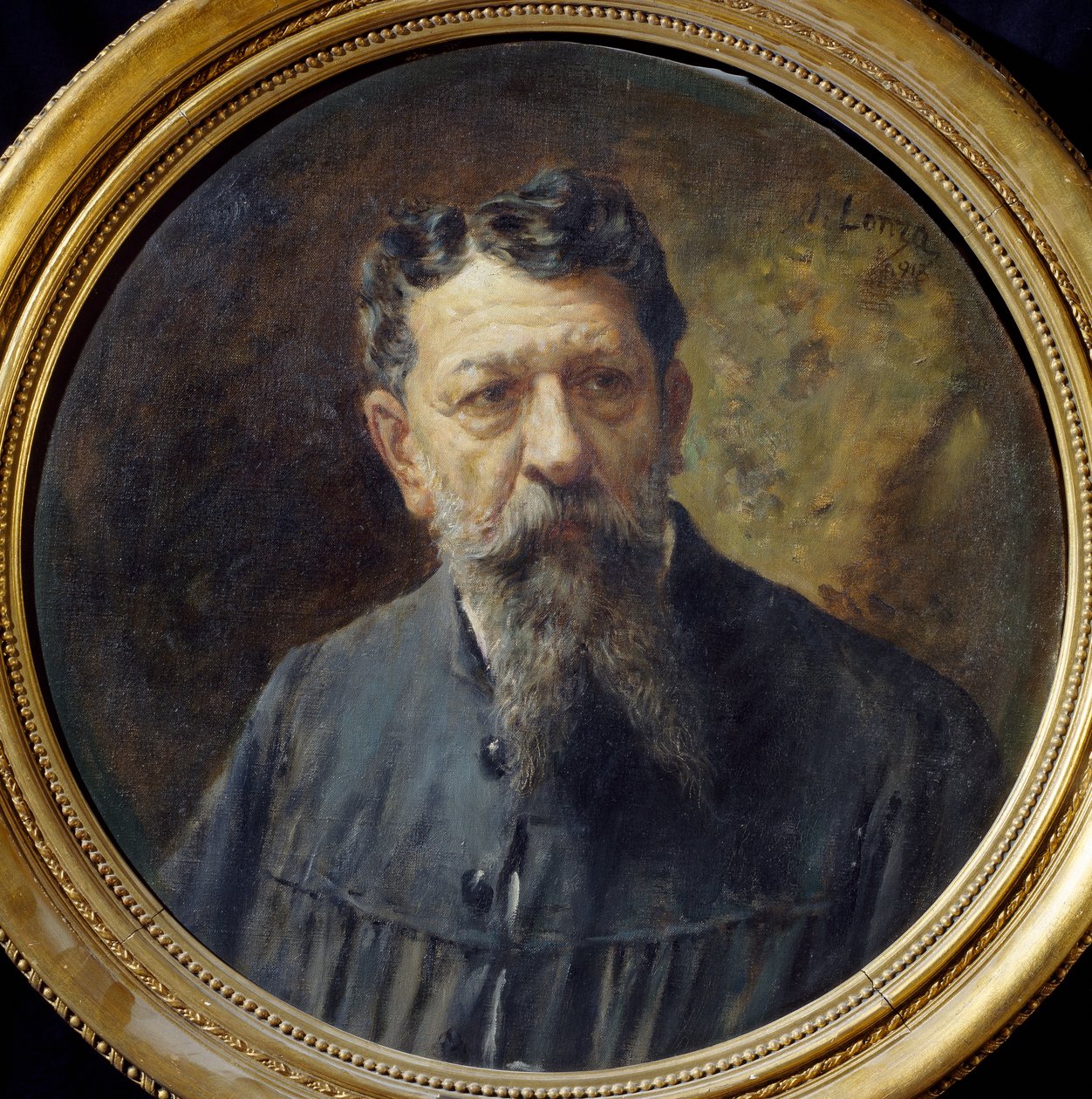 画家斯孔帕里尼的肖像，安东尼奥·龙扎（Antonio Lonza，1846-1918 年）创作 作者 安东尼奥·隆扎