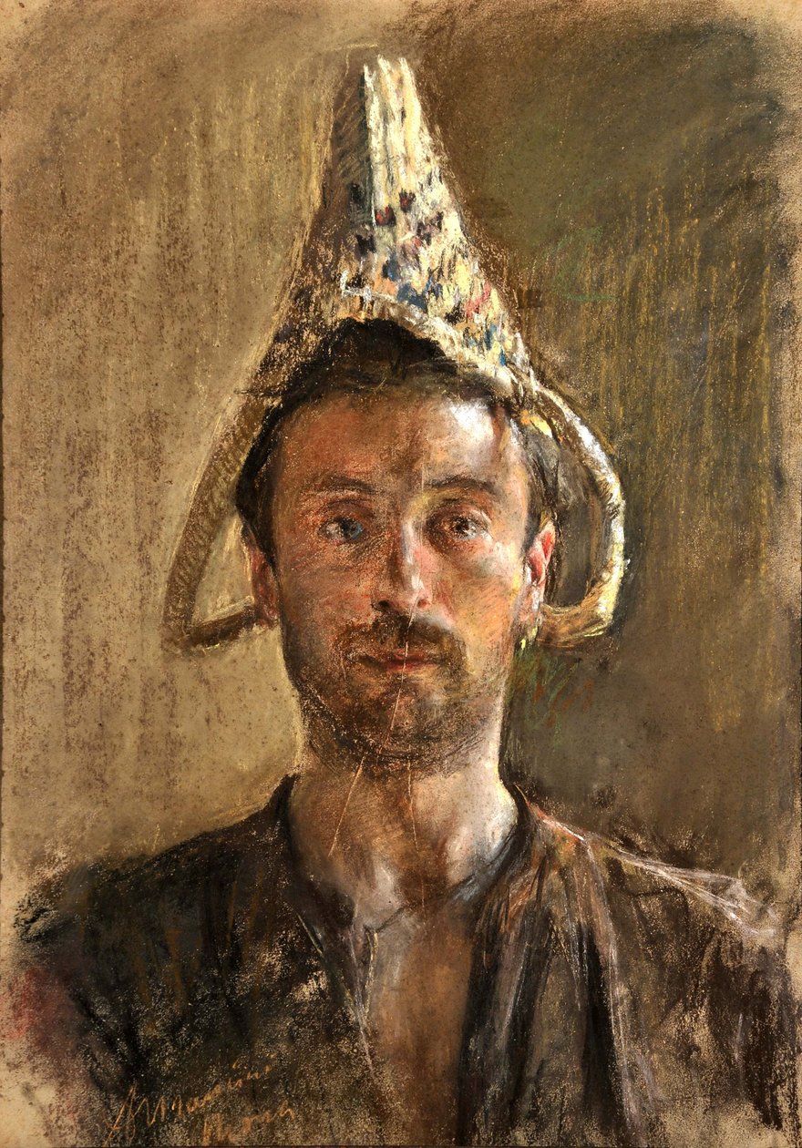 自画像》，1880年。 作者 安东尼奥·曼奇尼