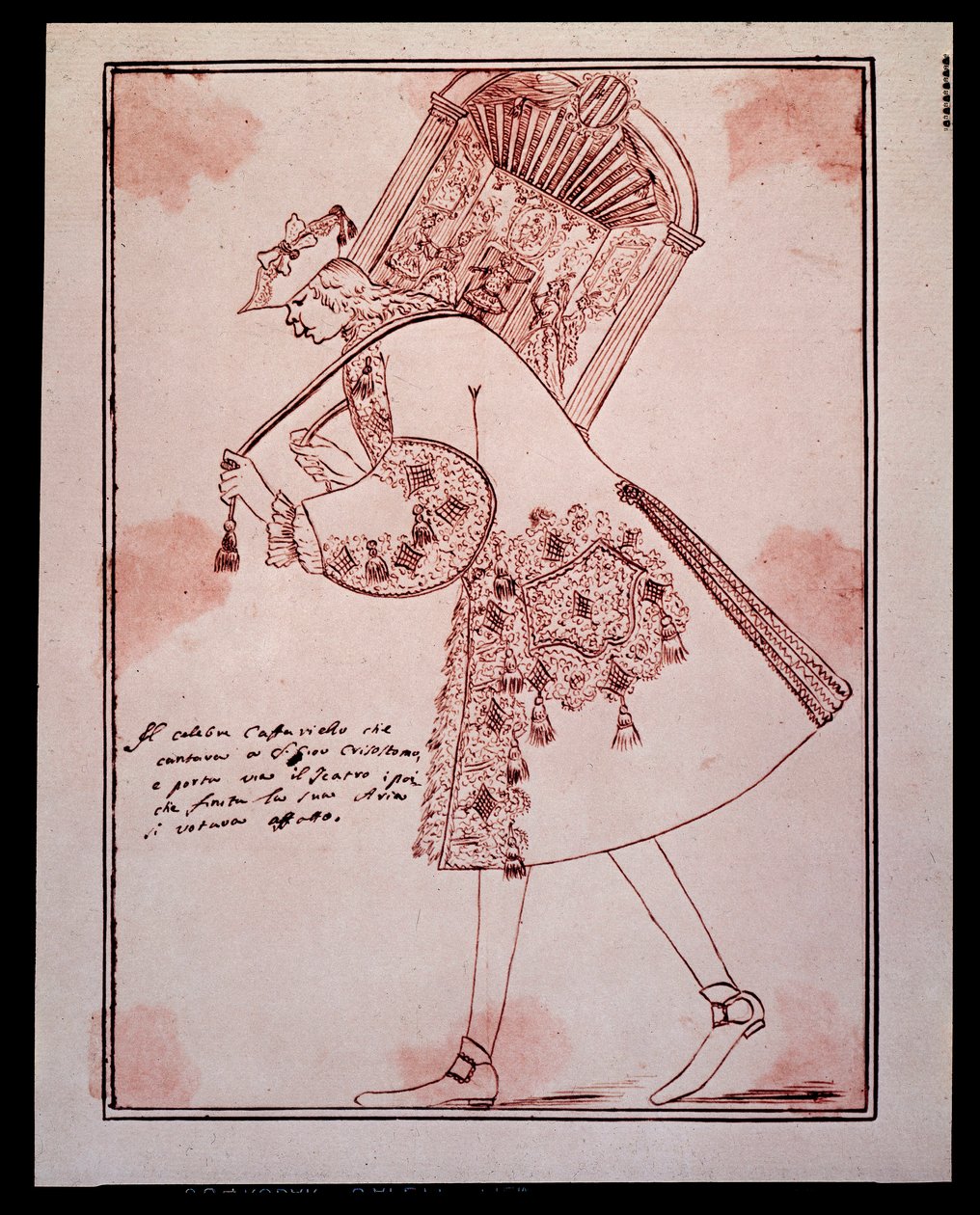 Gaetano Majorana 的肖像称为 Caffarelli（或 Cafarello，或 Gaffariello）（1710-1783 年）意大利阉人（castrat）带走了圣乔瓦尼·格里索斯托莫剧院 卡通安东·玛丽亚·萨内蒂（1680-1767 年）。 18世纪。 私人收藏。 作者 安东尼奥·玛丽亚·扎内蒂