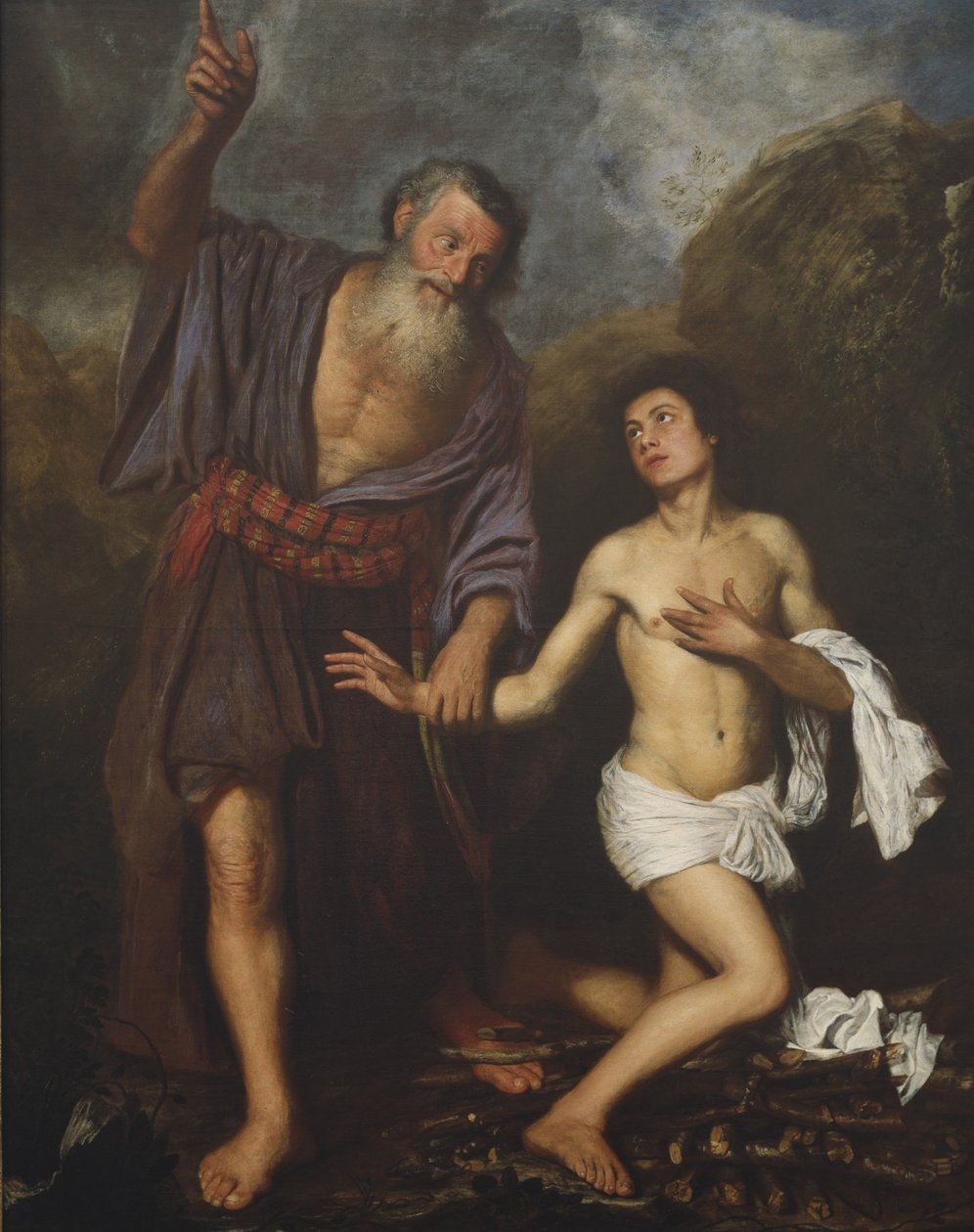以撒牺牲，约1659年（布面油画） 作者 安东尼奥·佩雷达·萨尔加多