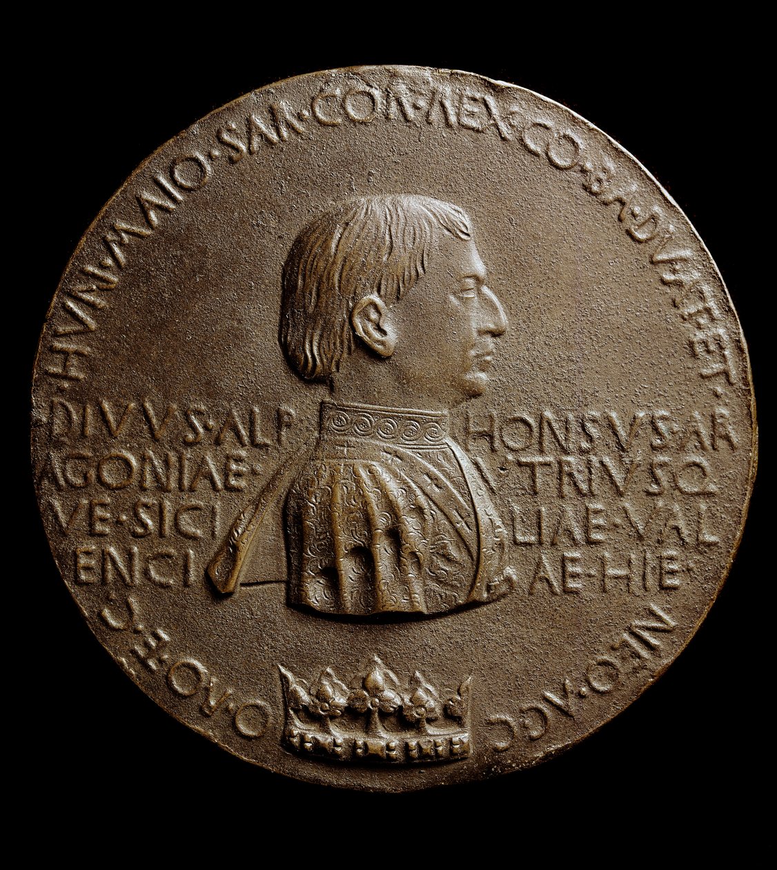 阿拉贡的阿方索五世（Alfonso the Magnanimus或大帝）的奖章。意大利语为Alfonso il magnanimo或Alfonso V di Aragona 作者 安东尼奥·皮萨内洛