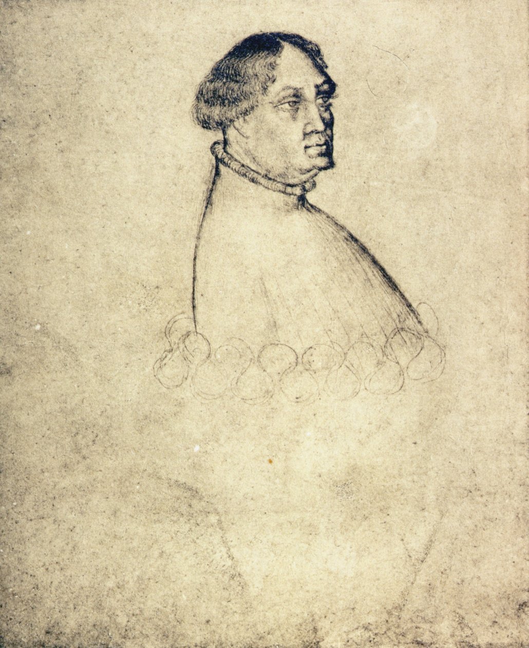 Giangaleazzo Visconti（1351-1402）的肖像（粉笔在纸上） 作者 安东尼奥·皮萨内洛
