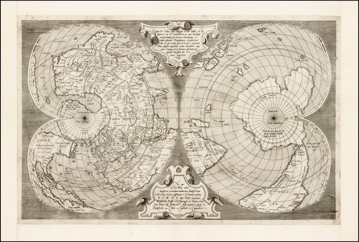 安东尼奥-萨拉曼卡 1550 年世界地图 作者 安东尼奥·萨拉曼卡