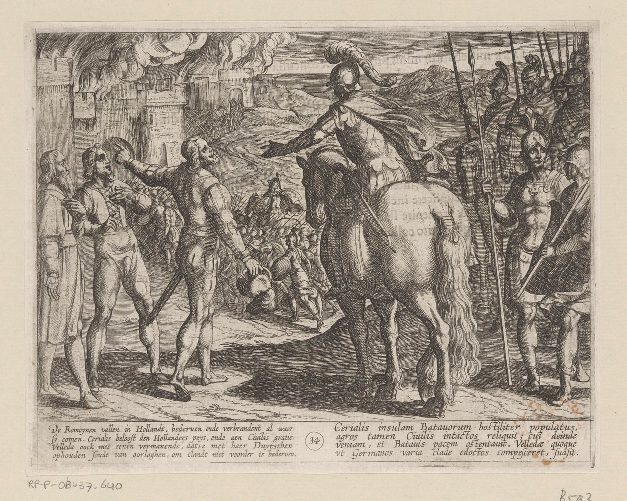 罗马人焚烧荷兰乡村
巴达维亚人对罗马人的战争（系列标题）
Batavorum cum Romanis Bellum（系列标题） 作者 安东尼奥·坦佩斯塔