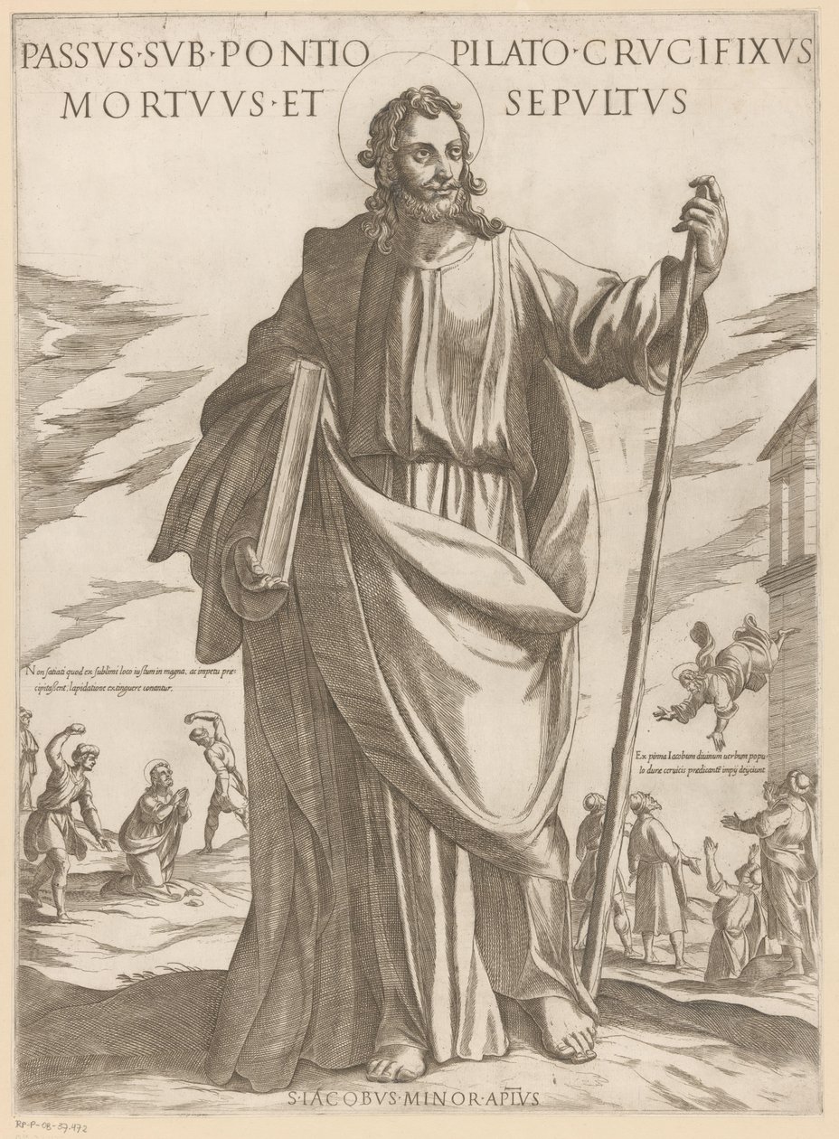 德-雅各布斯-德-明德圣像
Passus sub Pontio Pilato crucifixus mortuus et sepultus（物名）
Christus, Maria en de apostelen（系列标题） 作者 安东尼奥·坦佩斯塔