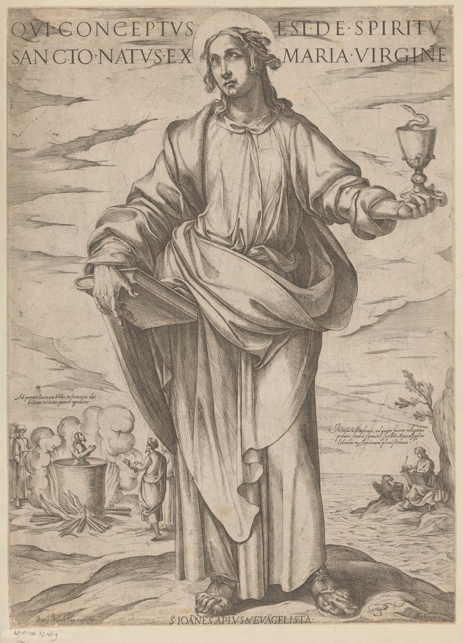 圣约翰
Qui conceptus est de spiritu sancto natus ex Maria virgine（物品上的标题）
基督、玛利亚和使徒（系列标题） 作者 安东尼奥·坦佩斯塔