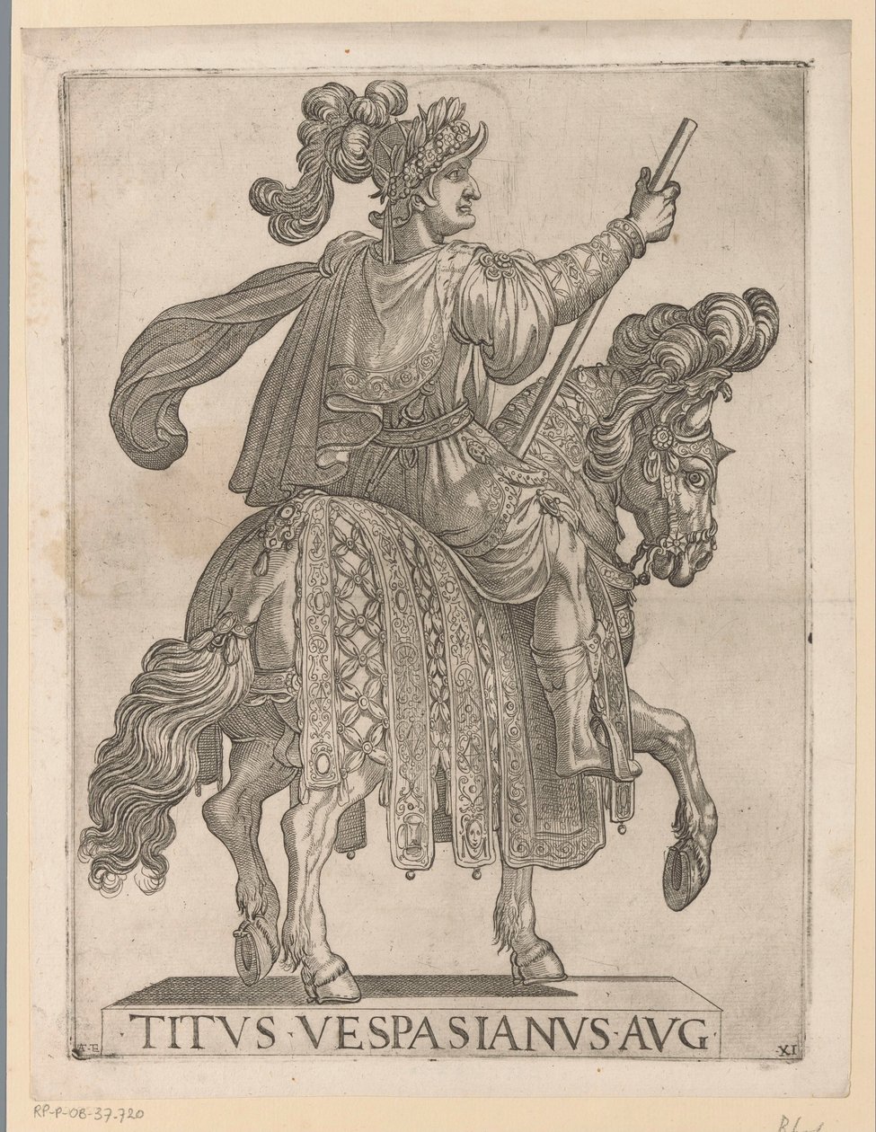 马背上的提图斯皇帝
马背上的前十二位罗马皇帝（系列标题）
XII caesares in equestri（系列标题） 作者 安东尼奥·坦佩斯塔