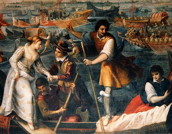 1489年威尼斯Catarino Cornaro的解体 作者 安东尼奥·瓦西拉奇（Antonio Vassilacchi）
