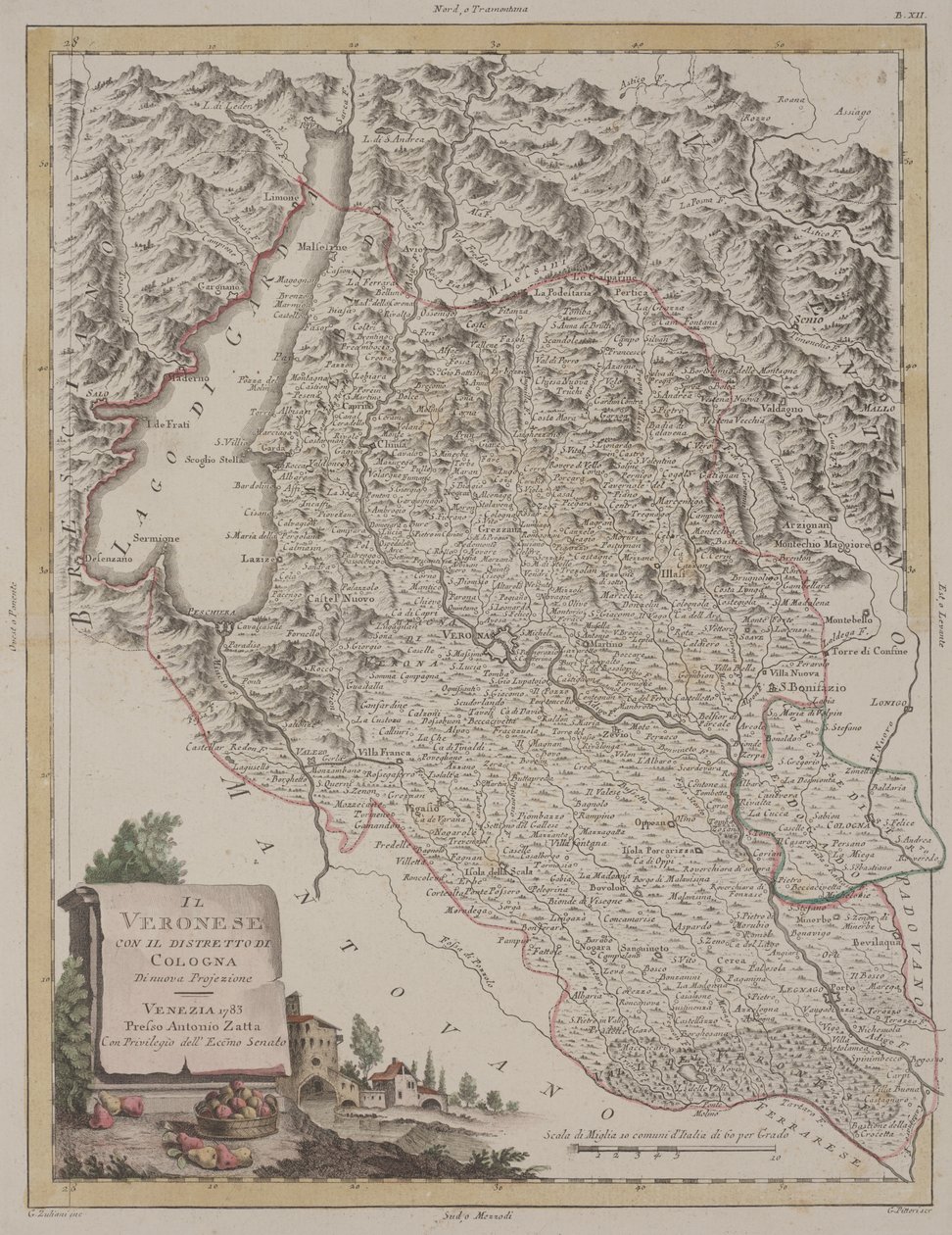 维罗纳地区，科隆纳区，1783年 作者 安东尼奥·扎塔（Antonio Zatta）