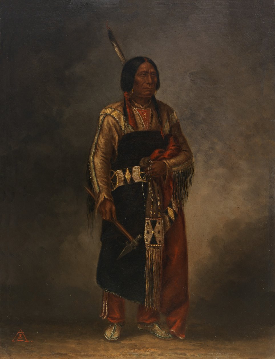 Mak-phe-ah-luta Red Cloud, 约1887年。 作者 安东尼奥·芝诺·辛德勒