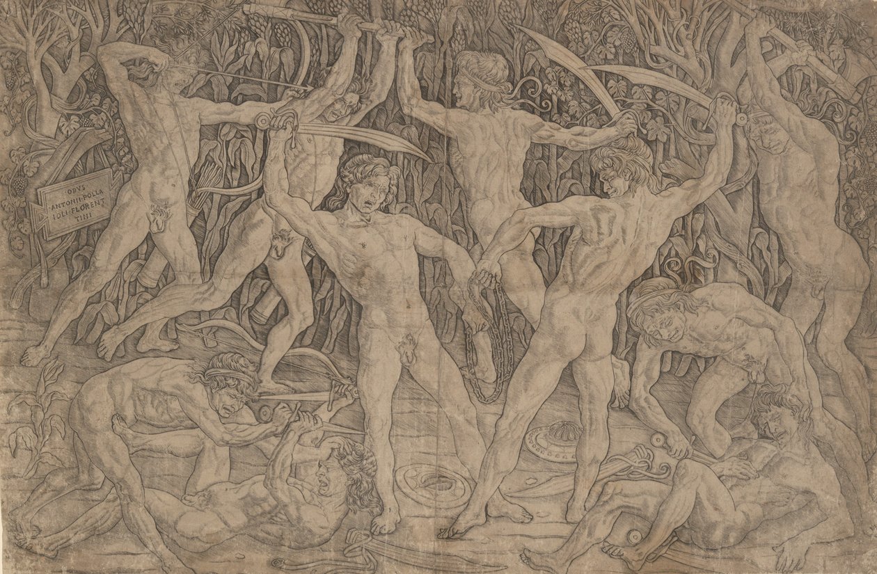 Battle of the Naked Men, ca. 1470-90., ca. 1470-90. 作者 安东尼奥·波莱尤洛