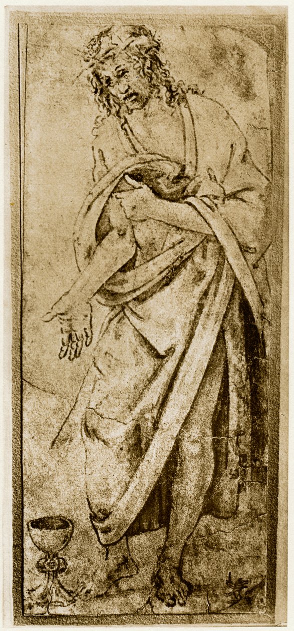 基督与圣杯，1913年。 作者 安东尼奥·波莱尤洛