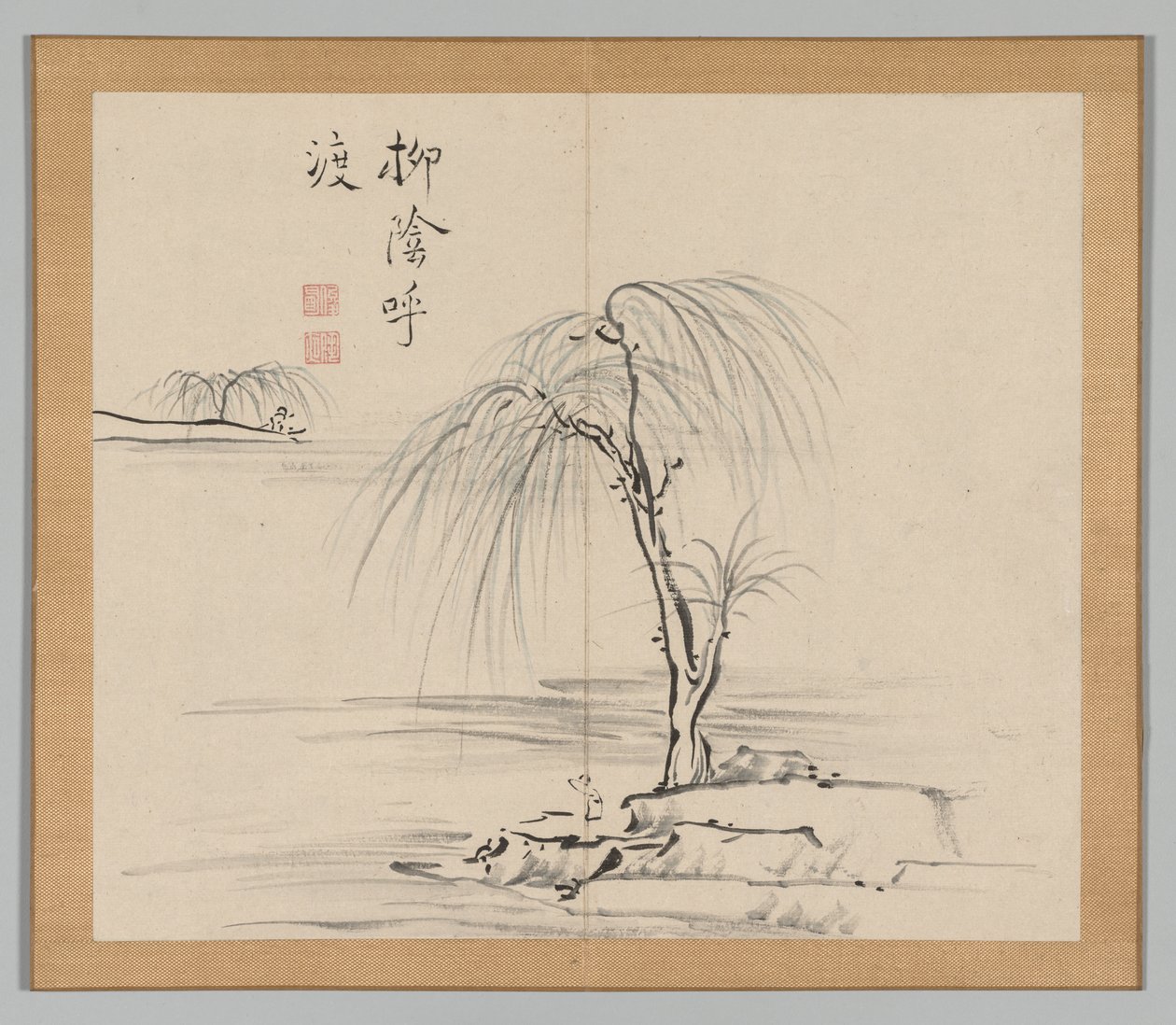 Ikeno Taiga之后的景观研究双专辑，第2卷，第18页，18世纪。 作者 青木宿也
