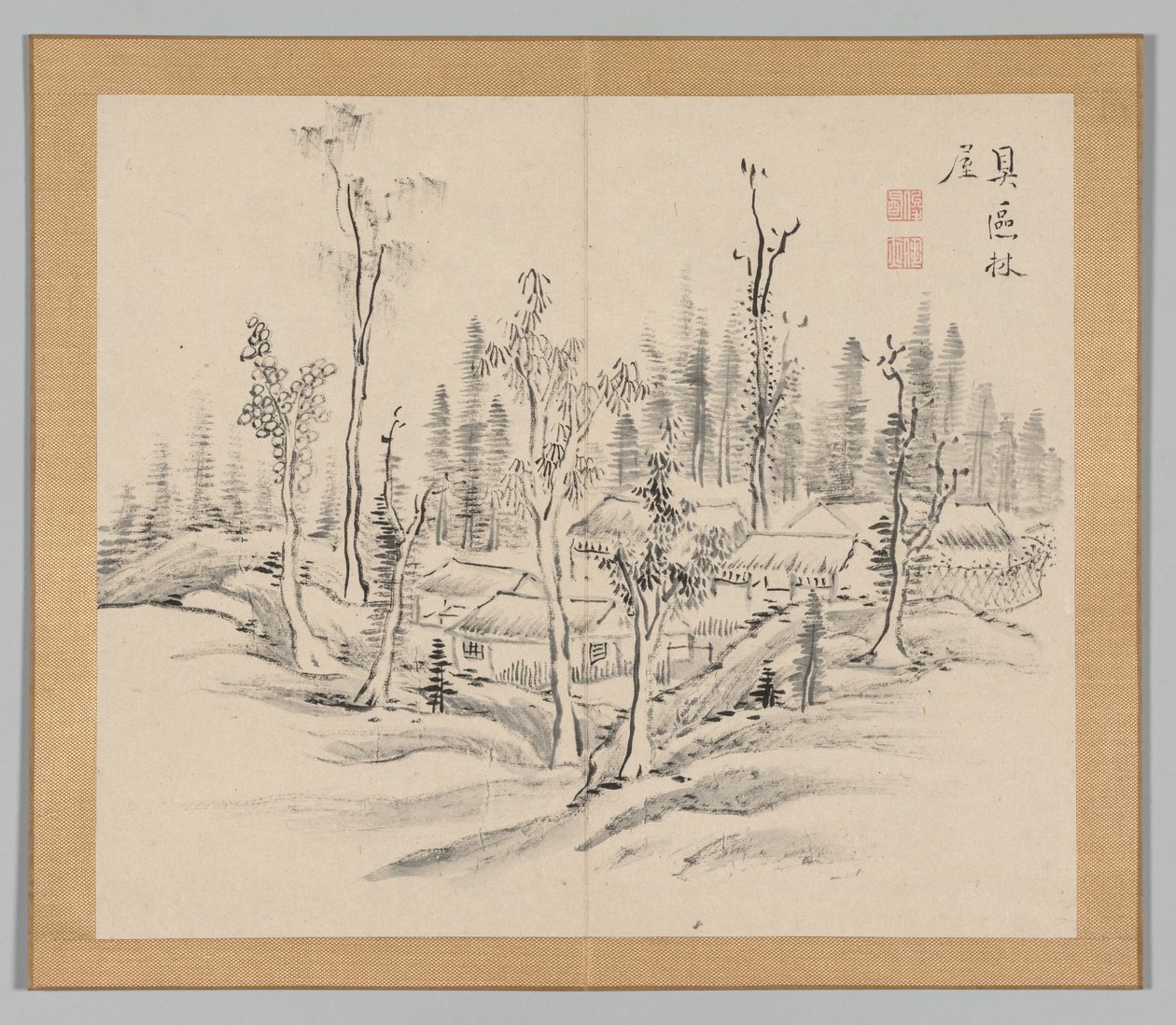 Ikeno Taiga之后的景观研究双专辑，第2卷，第23页，18世纪。 作者 青木宿也