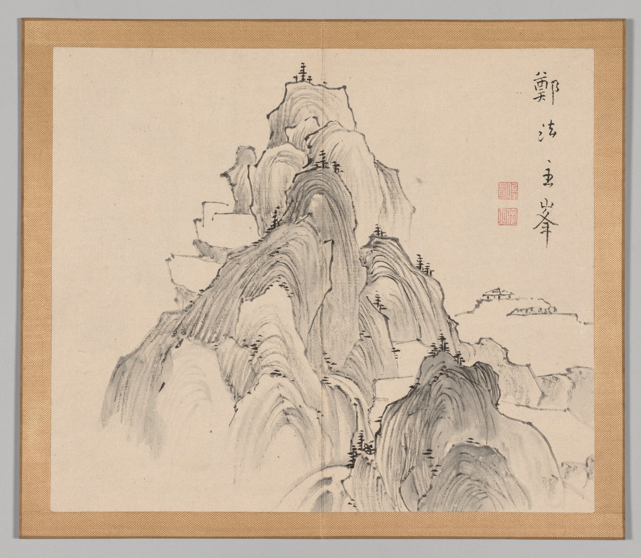 Ikeno Taiga之后的景观研究双专辑，第2卷，第2叶，18世纪。 作者 青木宿也