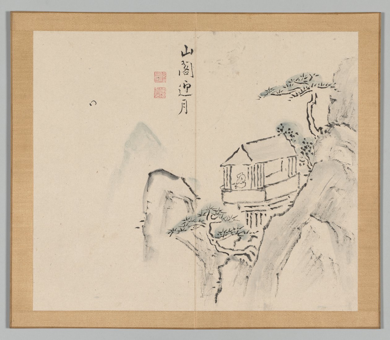 Ikeno Taiga之后的景观研究双专辑，第2卷，第31页，第18世纪。 作者 青木宿也