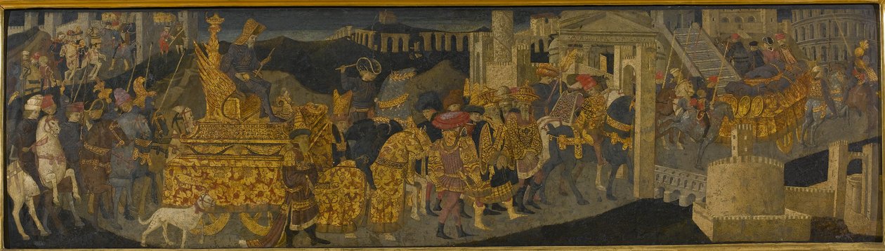The Triumph of Scipio Africanus (tempera with gold and silver on panel)   1425473   zh       chinese Successfully Translated  Original: Adoration of the Magi, ca. 1530, by Pordenone (1483-1484 - 1539), fresco, Chapel of the Magi, the Church of Santa Maria  作者 Apollonio (工作室) & Marco del Buono (1402 89)