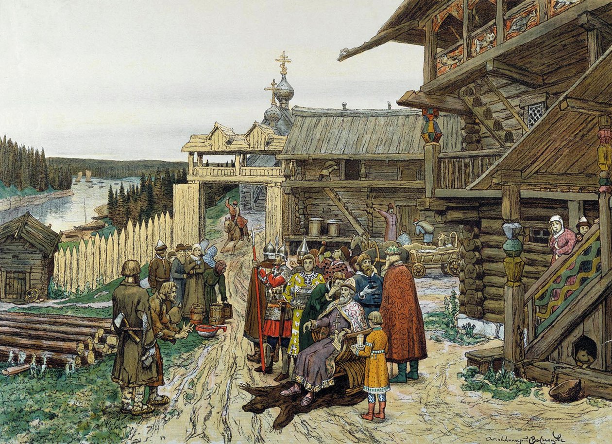 一个封建俄国王子的法庭，1908年。   作者 阿波利纳里·米哈伊洛维奇·瓦斯涅佐夫
