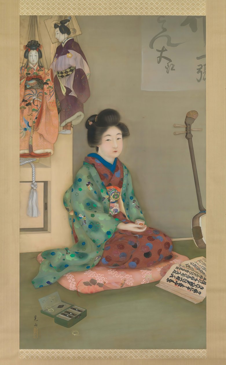 乔鲁里木偶剧院的女演说家，约1920年。 作者 新井幸