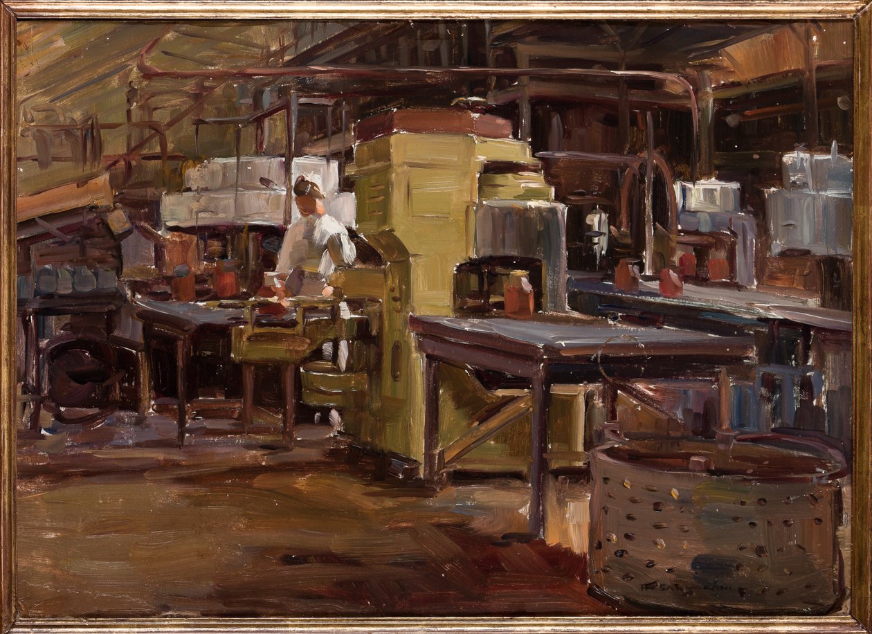 果酱工厂（胶合板油画） 作者 阿尔坎吉洛·萨尔瓦拉尼