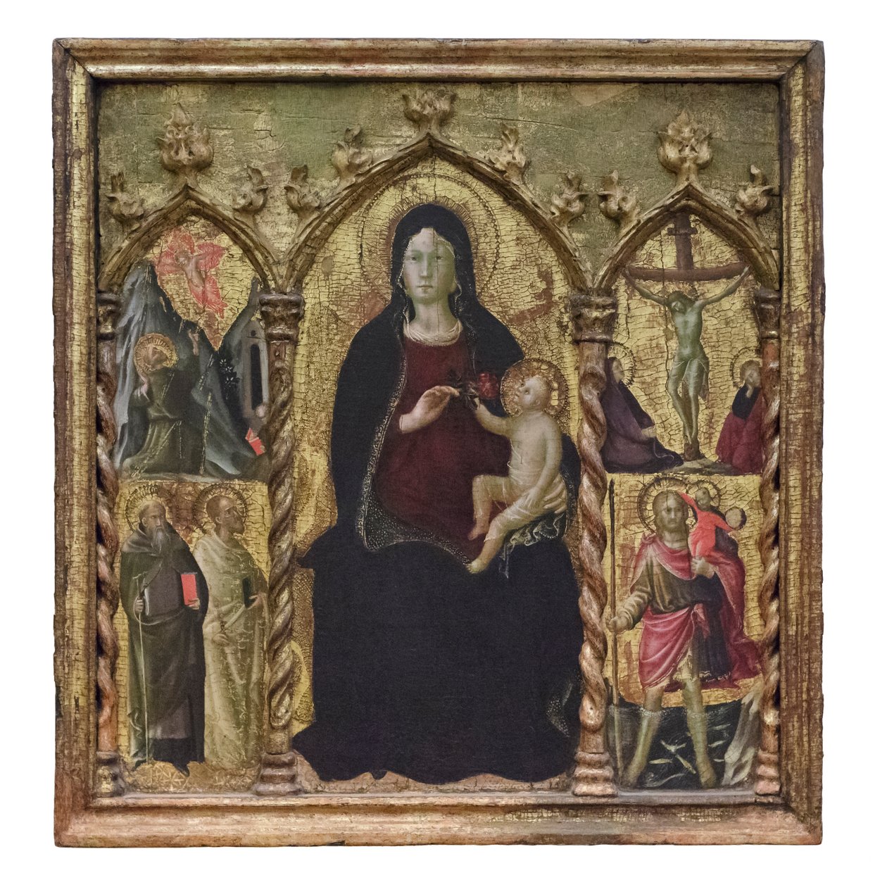 盘坐的圣母和圣婴，约 1420-22 年（木板上的蛋彩画） 作者 可乐达卡梅里诺