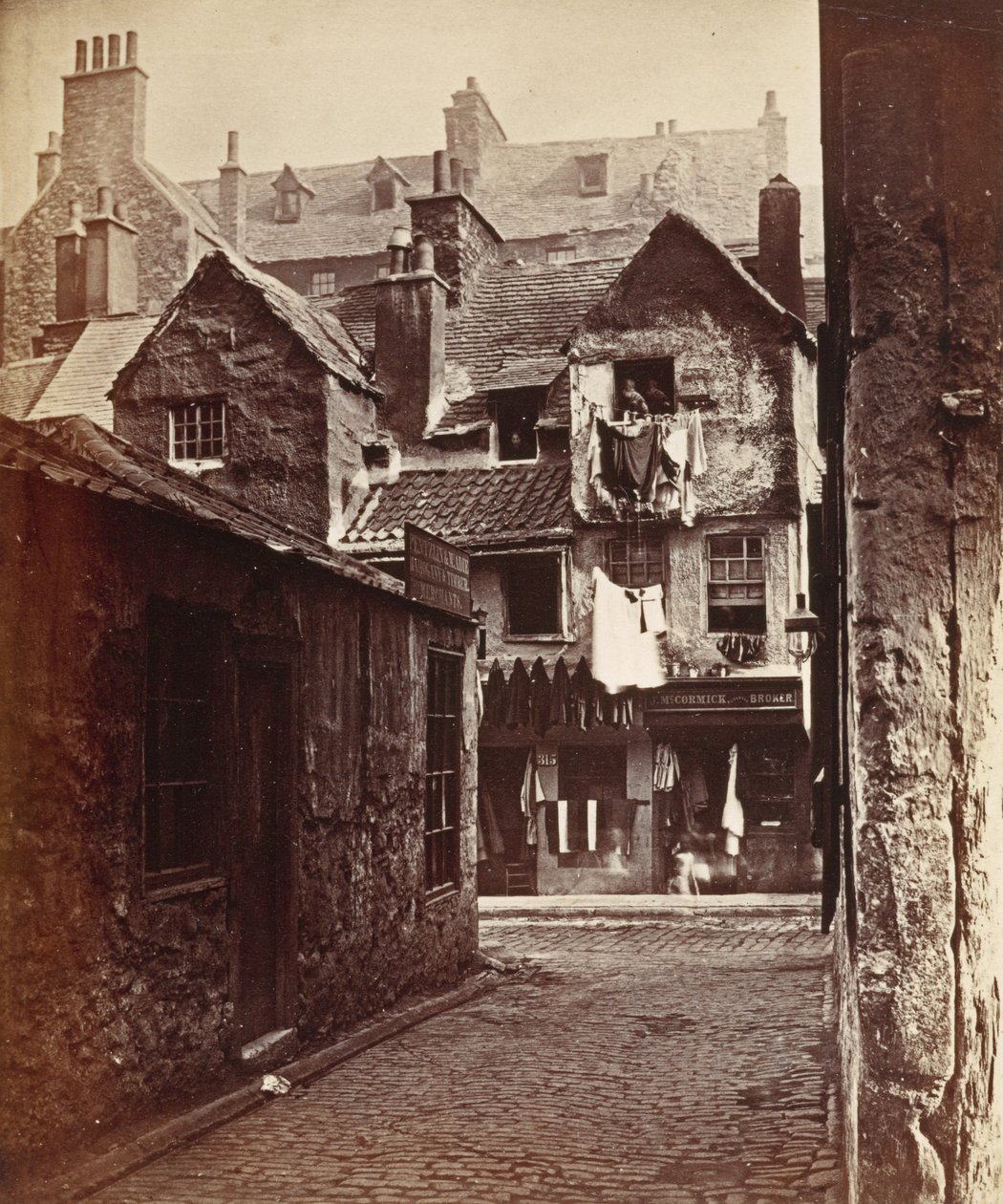 &39;Timber Fronted House，Cowgate&39;，爱丁堡 作者 阿奇博尔德·伯恩斯（Archibald Burns）