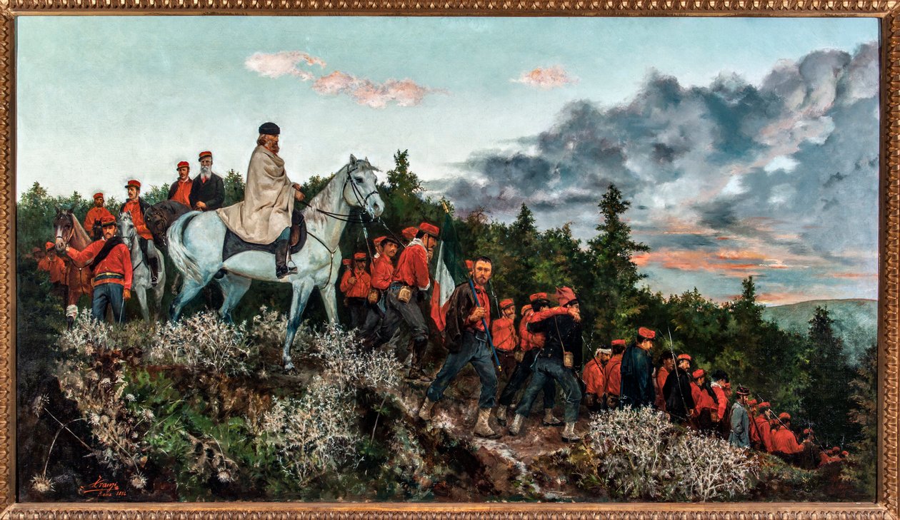 1867 年 11 月 3 日的门塔纳战役（布面油画 作者 阿基米德·特兰齐