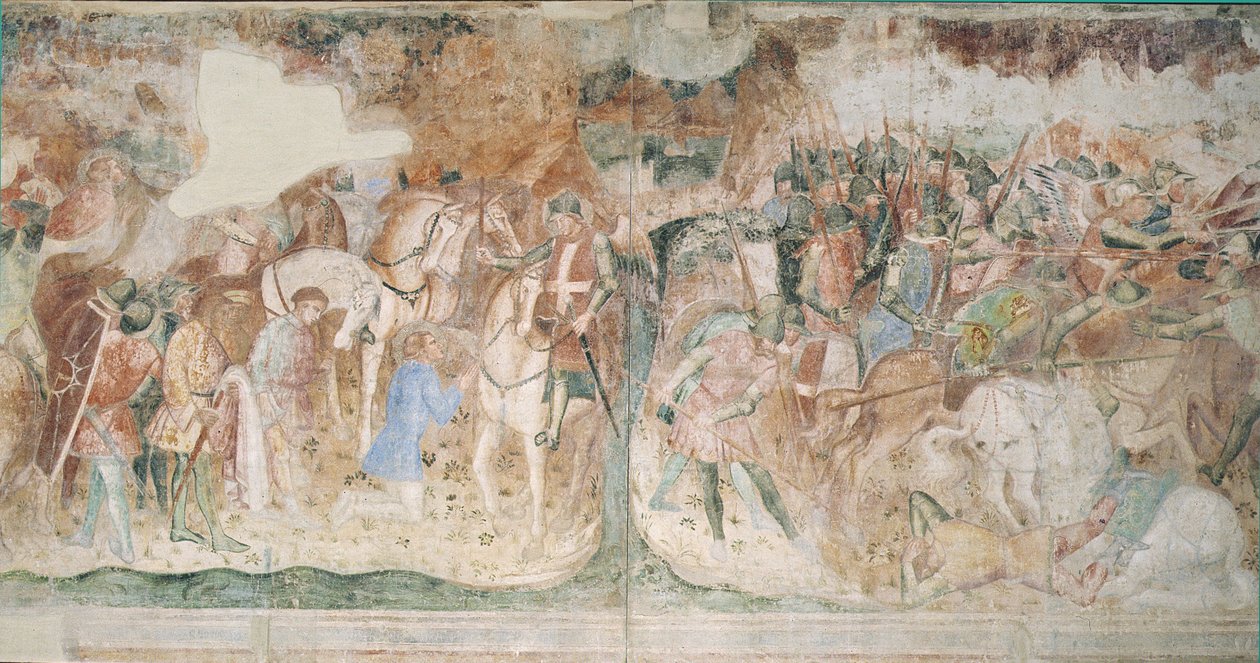圣Ephysius的转换，c.1390 作者 阿雷蒂诺（Aretino）Luca Spinello或Spinelli