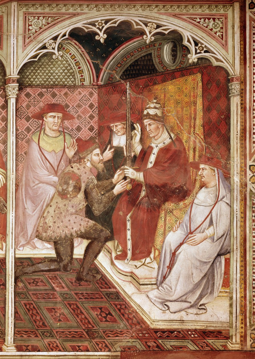 教皇亚历山大三世的故事，教皇将剑交给了Doge Ziani，1407 作者 阿雷蒂诺（Aretino）Luca Spinello或Spinelli
