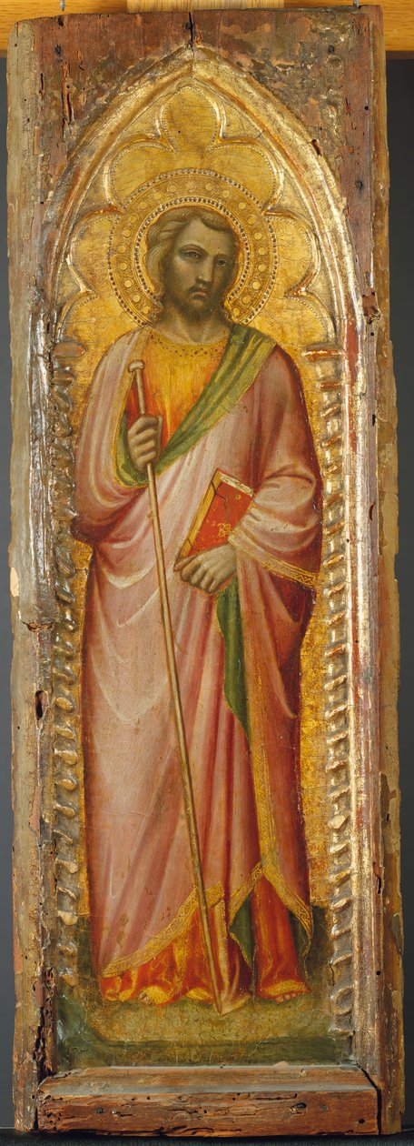 圣徒，可能是大詹姆斯（James the Greater），1384-85年。 作者 阿雷蒂诺（Aretino）Luca Spinello或Spinelli