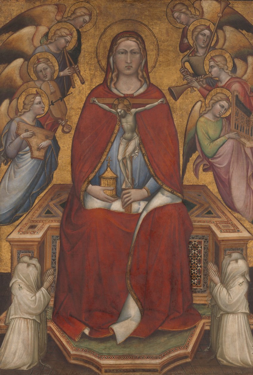 圣玛丽玛格达伦持有耶稣受难像，c.1395-1400 作者 阿雷蒂诺（Aretino）Luca Spinello或Spinelli