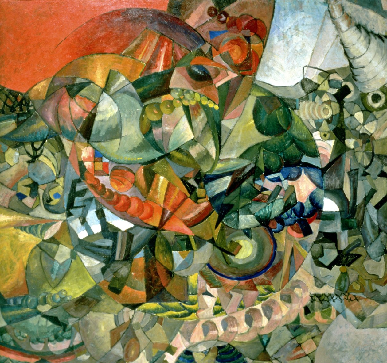 1914年爱国战争的寓言，1914年 作者 阿里斯塔克（Aristarkh Vasilievic Lentulov）