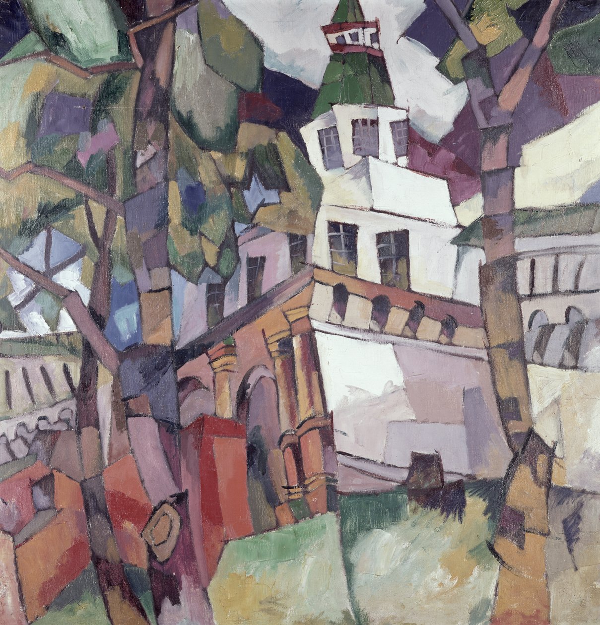 游览大门，为新耶路撒冷学习，1917年 作者 阿里斯塔克（Aristarkh Vasilievic Lentulov）