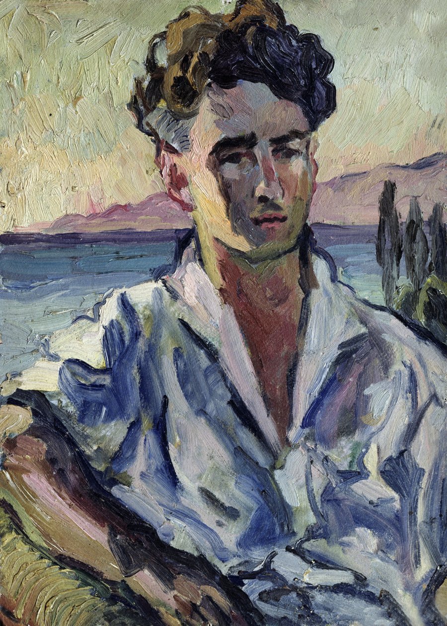 Iosif Utkin，1931年（纸上油） 作者 阿里斯塔克（Aristarkh Vasilievic Lentulov）