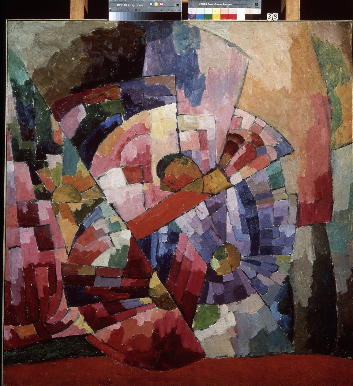 金星（Asters）。立体派静物。Aristarkh Vasilyevich Lentulov (1882-1943)的绘画，布面油画 作者 阿里斯塔克（Aristarkh Vasilievic Lentulov）