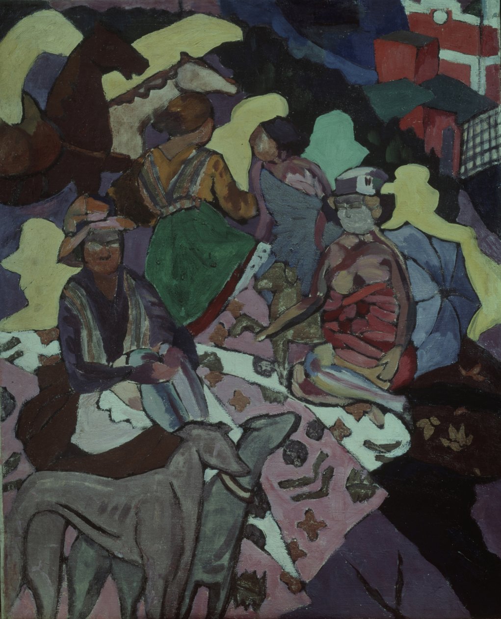 在海边，1915-1916年 作者 阿里斯塔克（Aristarkh Vasilievic Lentulov）