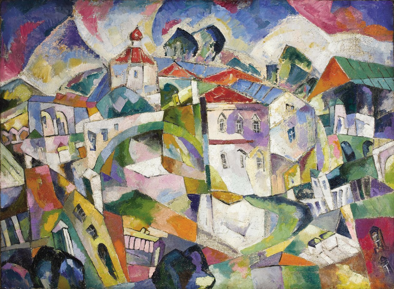 立体主义城市景观，1910年代 作者 阿里斯塔克（Aristarkh Vasilievic Lentulov）