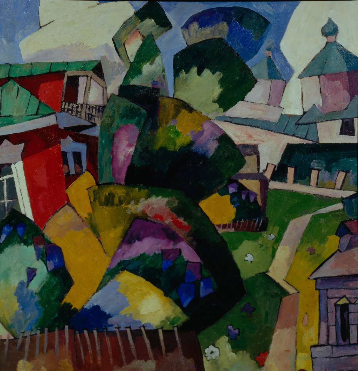 风景，1900s-1910s 作者 阿里斯塔克（Aristarkh Vasilievic Lentulov）