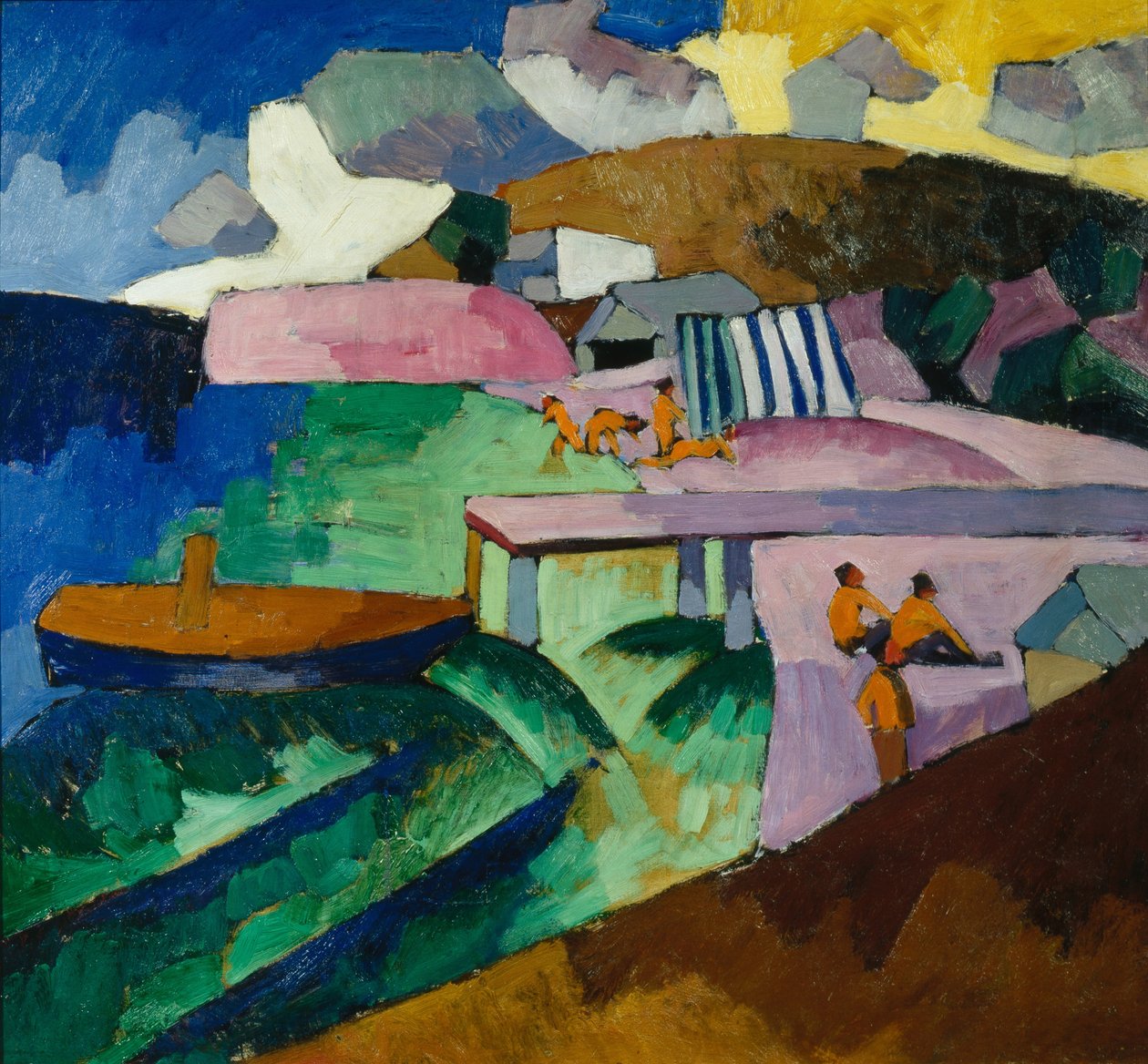海滨，1912年 作者 阿里斯塔克（Aristarkh Vasilievic Lentulov）