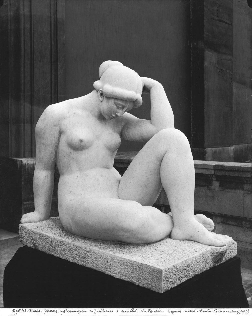 地中海，或思想，1923年（另见189420）（大理石） 作者 阿里斯蒂德·马约尔