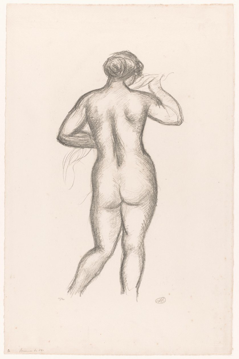 从背后看女性裸体
Femme nue de dos（原标题） 作者 阿里斯蒂德·马约尔（艺术家签名）