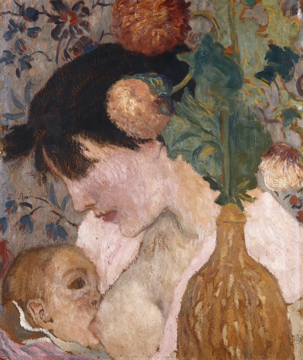 母亲和儿童； Mere et Enfant，c.1895（船上的油） 作者 阿里斯蒂德·马约尔