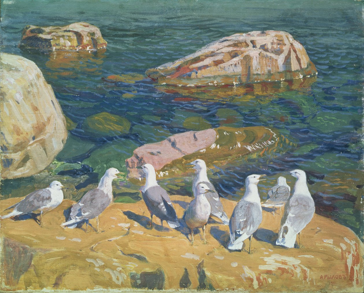 海鸥，1910年 作者 Arkadij Aleksandrovic Rylov