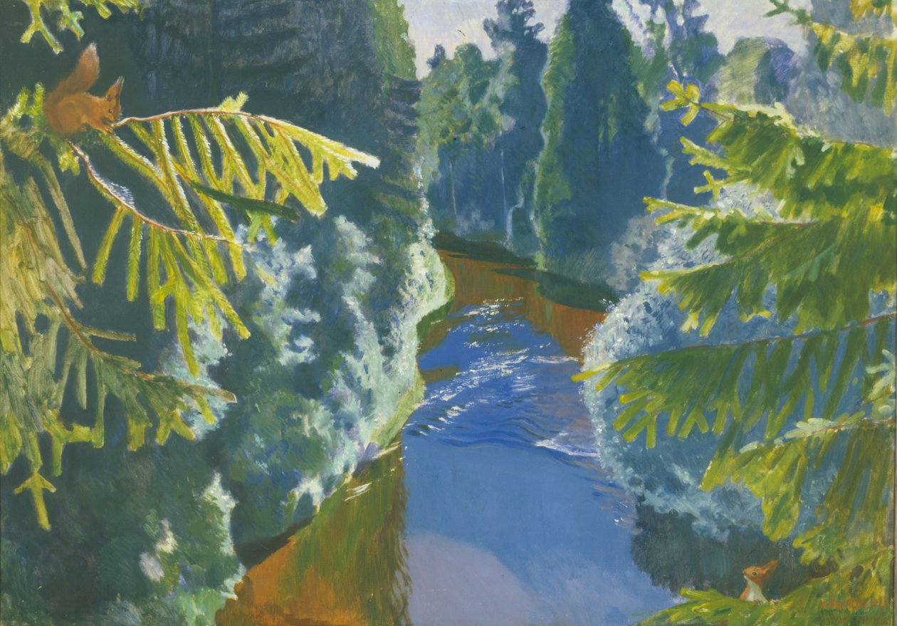 森林河，1929年 作者 Arkadij Aleksandrovic Rylov