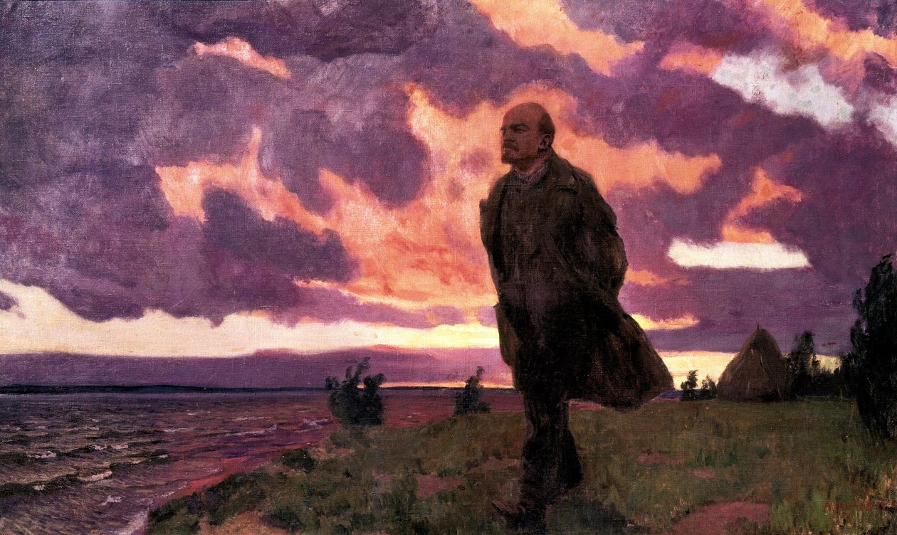 "Lenin a Razliv", painting by Arkady Alexandrovich Rylov 作者 Arkadij Aleksandrovic Rylov