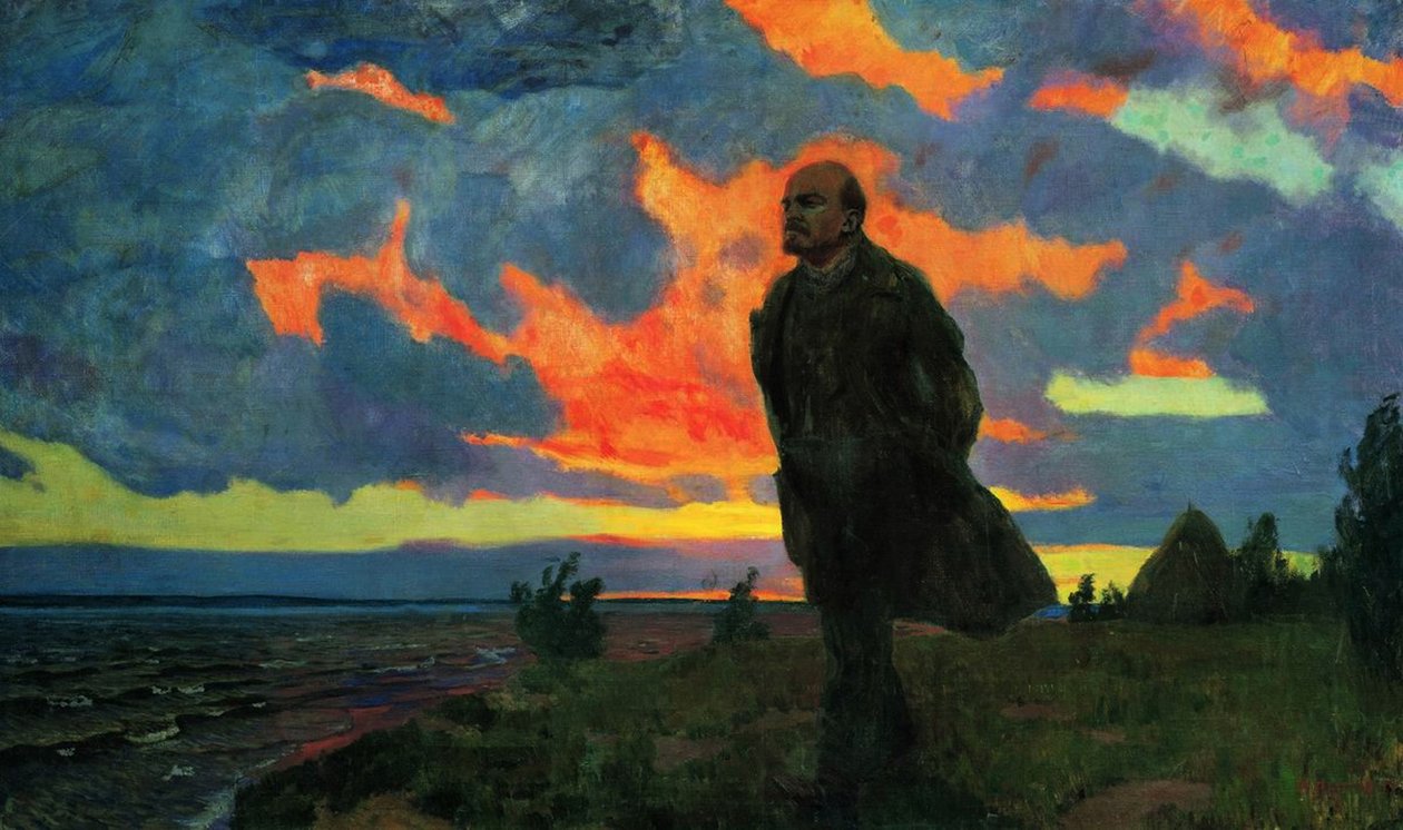 列宁与泄漏，1934年 作者 Arkadij Aleksandrovic Rylov