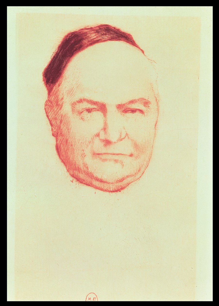 Charles Augustin Sainte-Beuve的肖像（1804-69） 作者 阿曼德·拉森福斯