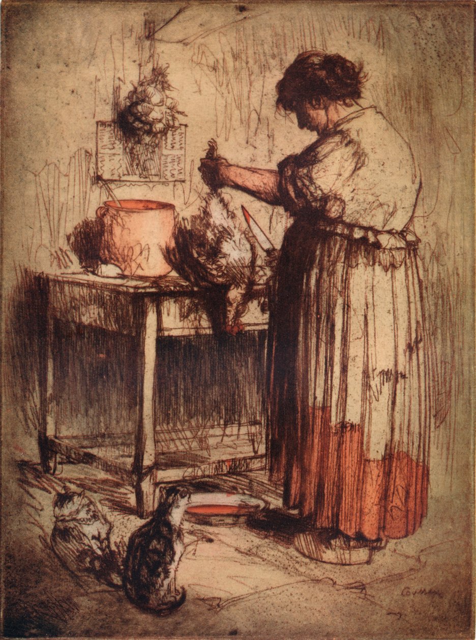 鸡的女人，c1921 作者 阿曼·库森斯
