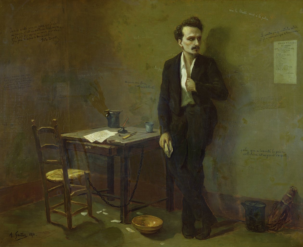 Henri Rochefort（1831-1913），1871年在Mazas监狱 作者 Armand Desire Gautier